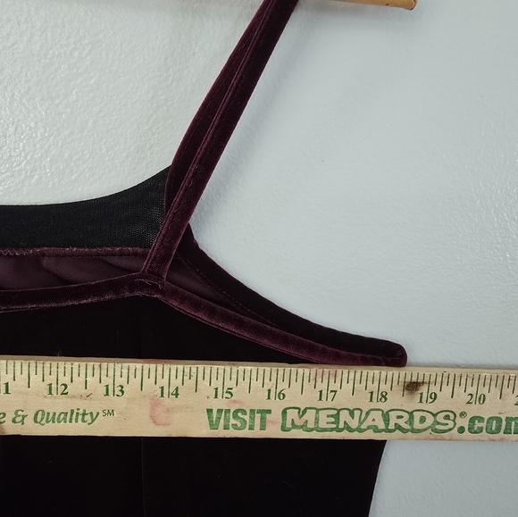 Burgundy Velvet Whimsygoth Y2K Dark Romantic Vampire Mini Dress Sz Large - Picture 7 of 8